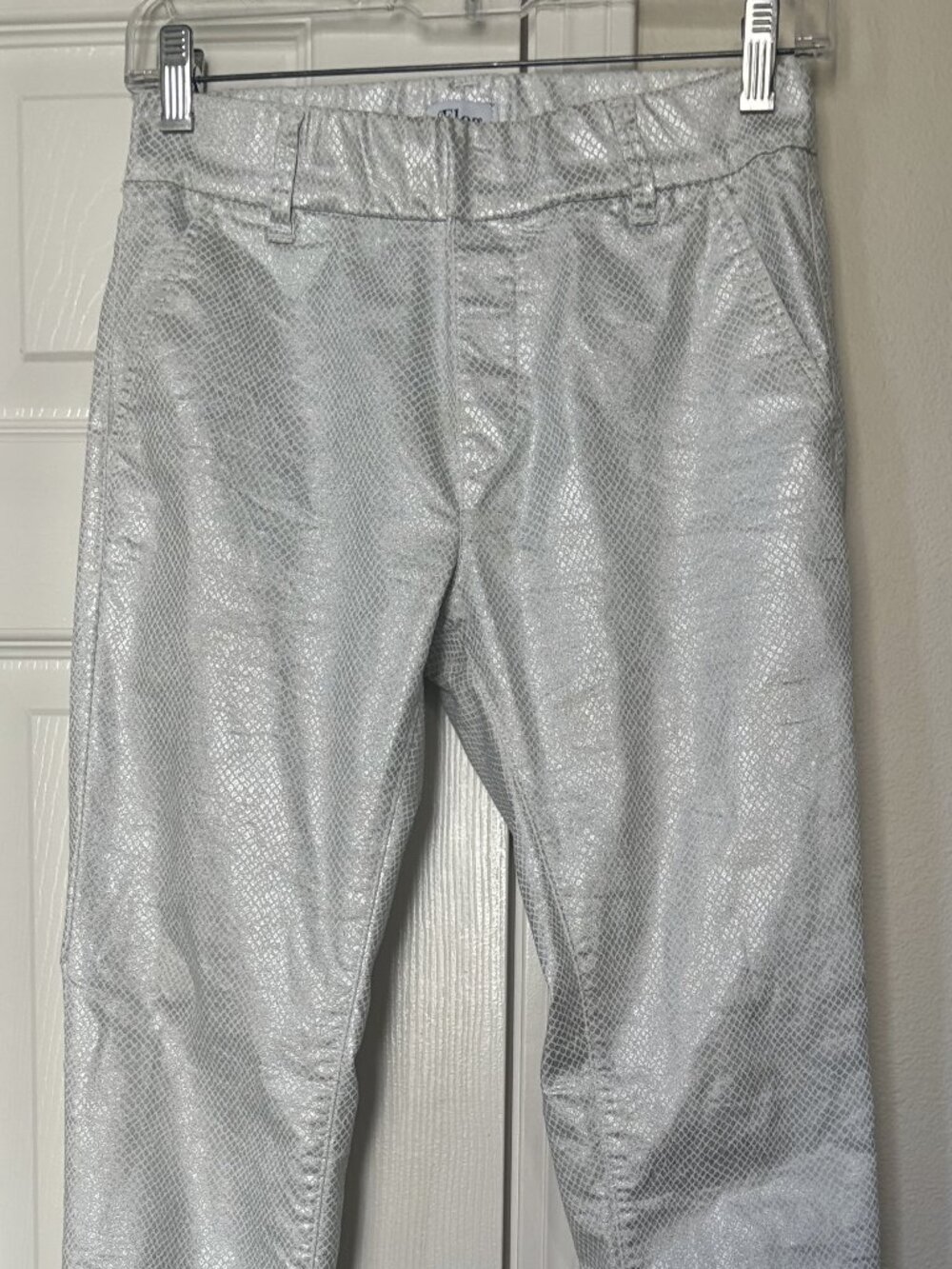 BEVY FLOG Dafna Silver Grey Python Print Pant Women's Size 25